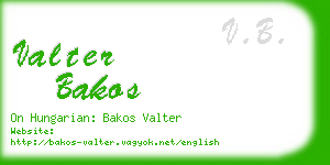 valter bakos business card